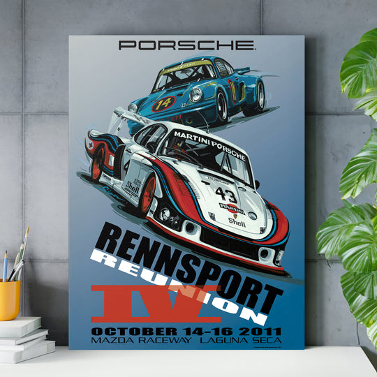 Obraz Porsche - Rennsport Reunion nad pracovním stolem.
