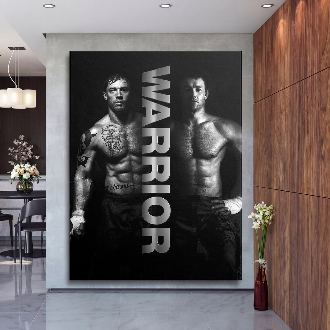 Motivační obraz Warrior - Síla bojovníka na velké stěně, druhý pohled.