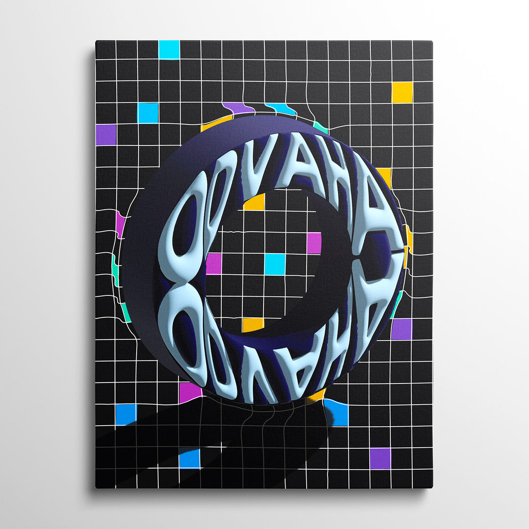 Motivační obraz odvaha na plátně na zeď. 3D design, pestrobarevný, umělecký.