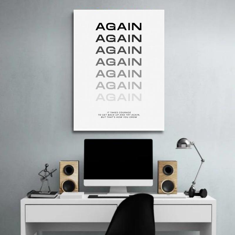 Motivační obraz AGAIN · motivace na zeď