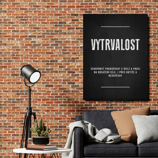 Motivační obraz na plátně VYTRVALOST