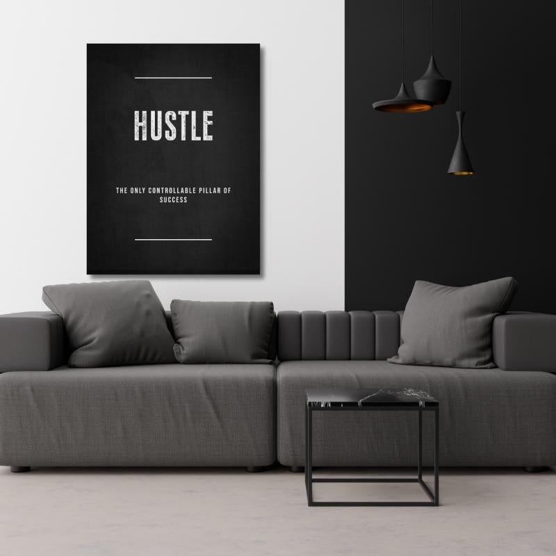Motivační obraz s citátem · HUSTLE