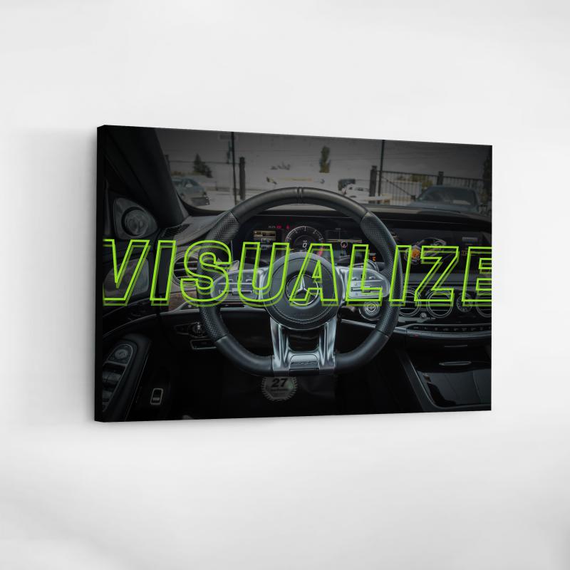 Motivační obraz Mercedes AMG zelený · Vizualizace úspěchu