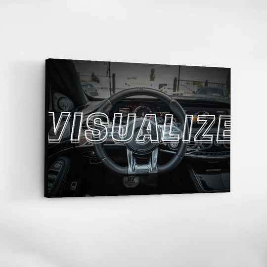 Motivační obraz Mercedes AMG bílý · Vizualizace úspěchu