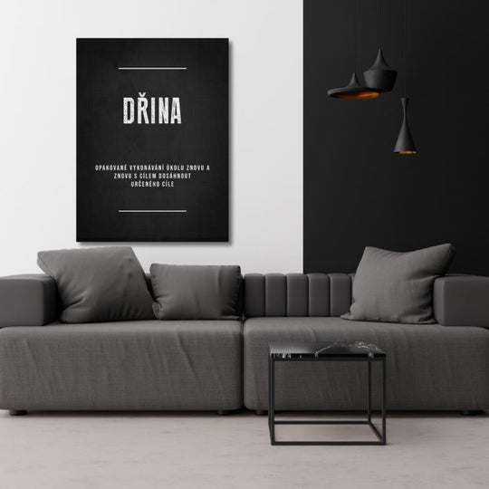 Motivační obraz na zeď · DŘINA