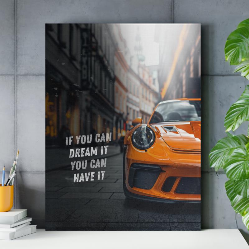 Motivační obraz Porsche GT3 RS "DREAM IT"