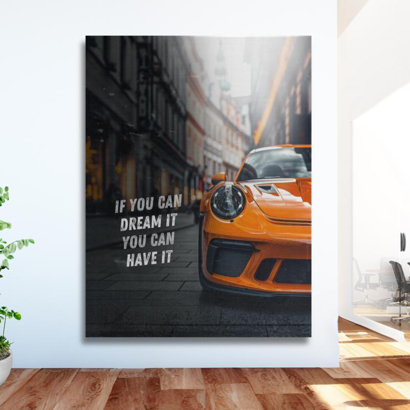 Motivační obraz Porsche GT3 RS "DREAM IT"