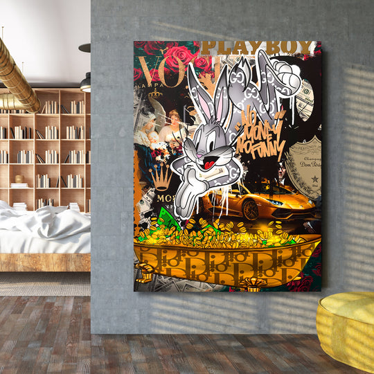 Motivační obraz Daffy Duck · Money Maker – ukázka v interiéru.