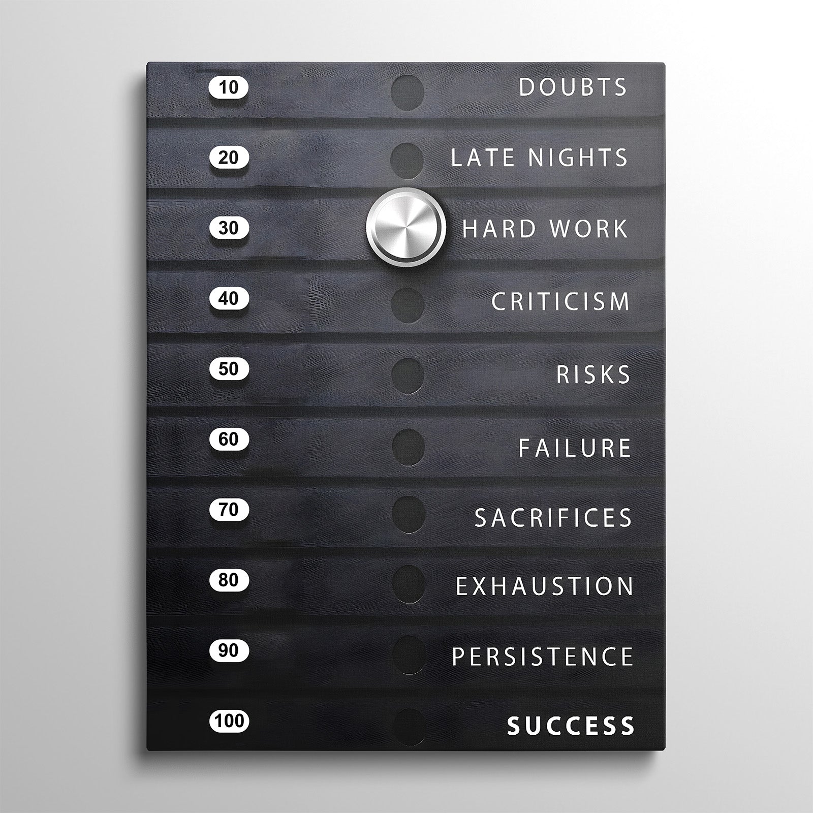 Motivační obraz pro motivaci do cvičení a do fitka na zeď do domácího fitka. Na plátně zepředu.