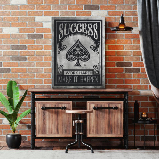 Motivační obraz "Karta - Success" motivace na zeď