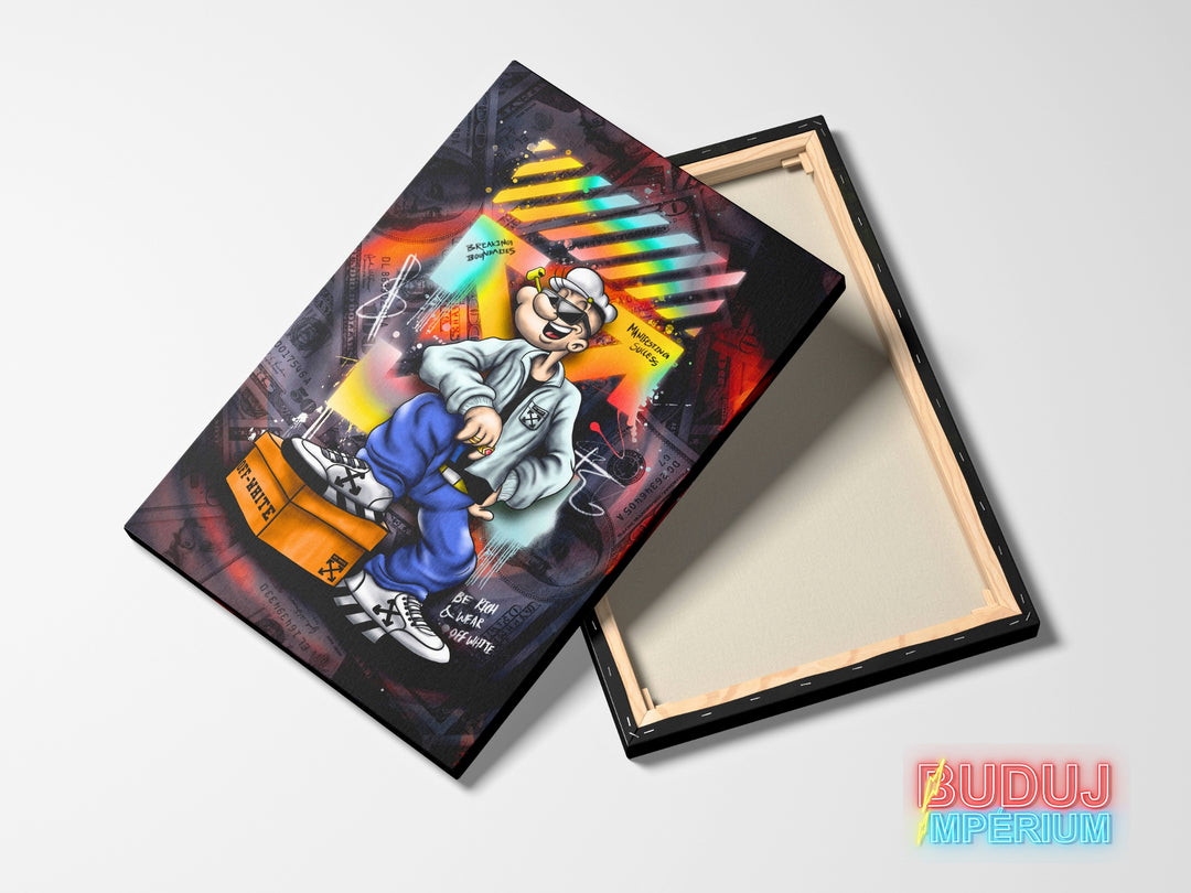 Luxusní motivační obraz Pepek námořník Off White