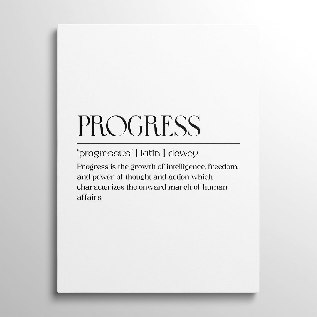 Motivační obraz na plátně s černobílým citátem o osobním růstu a svobodě, pohled zepředu