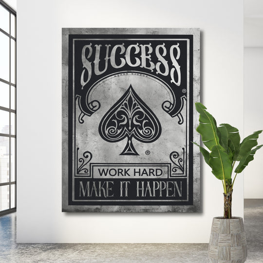 Motivační obraz "Karta - Success" motivace na zeď