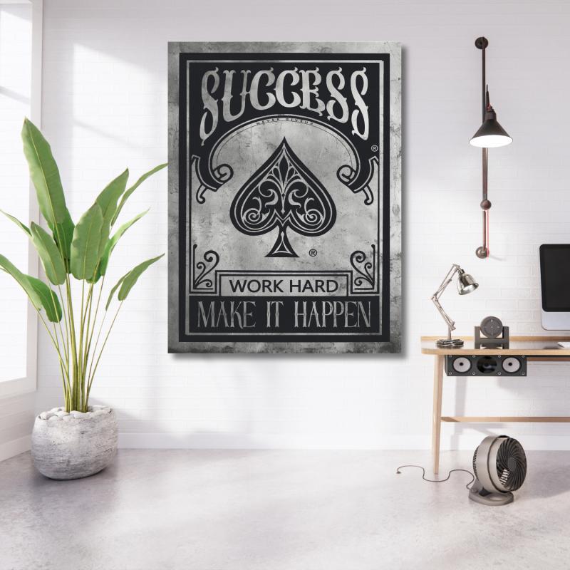 Motivační obraz "Karta - Success" motivace na zeď