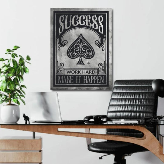 Motivační obraz "Karta - Success" motivace na zeď