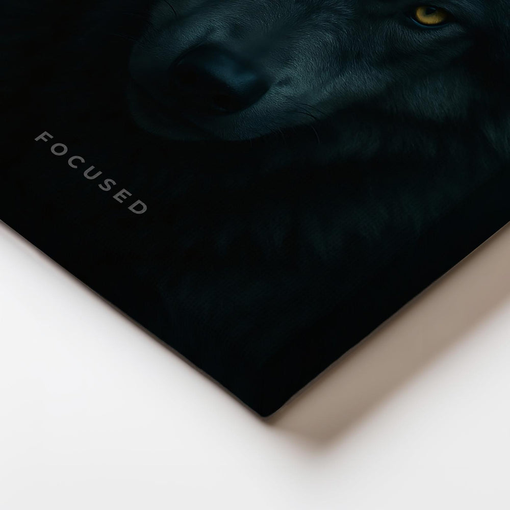 Motivační obraz vlk "FOCUSED"