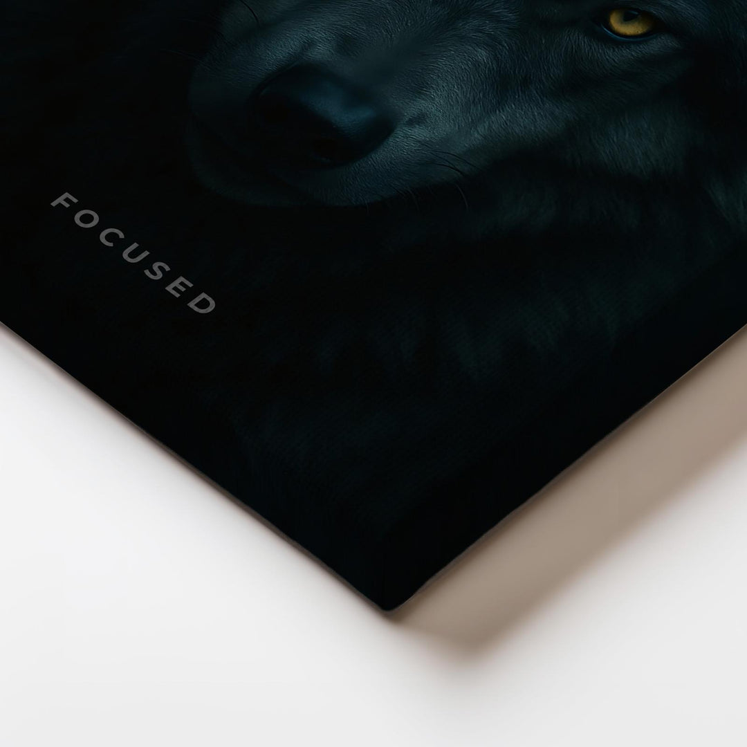 Motivační obraz vlk "FOCUSED"