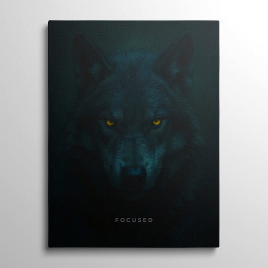 Motivační obraz vlk "FOCUSED"