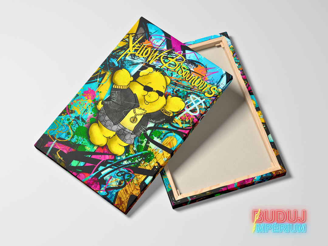 Motivační obraz Medvídek Pú Happy Life