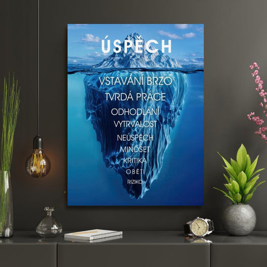 Motivační obraz Ledovec úspěchu česky