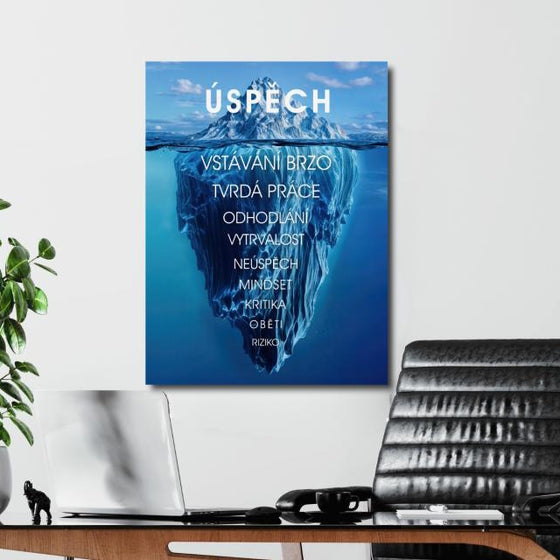 Motivační obraz Ledovec úspěchu česky
