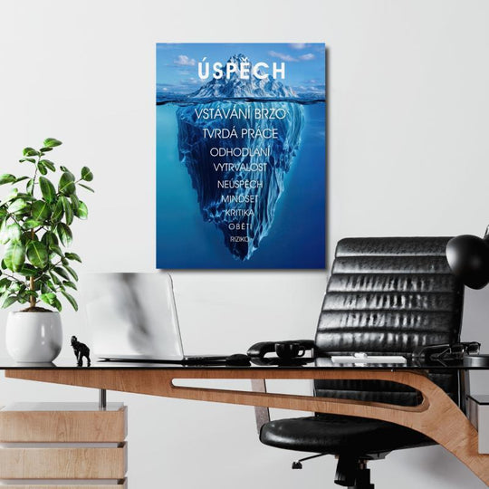 Motivační obraz Ledovec úspěchu česky