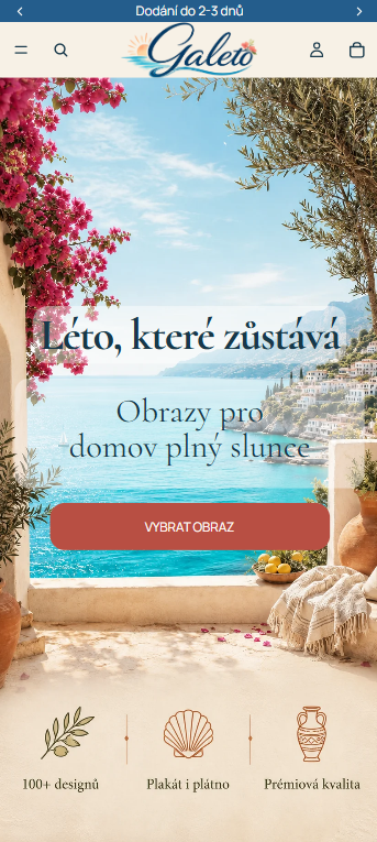 ZLEVNĚNO! Hotový automatizovaný POD e-shop Galeto.cz