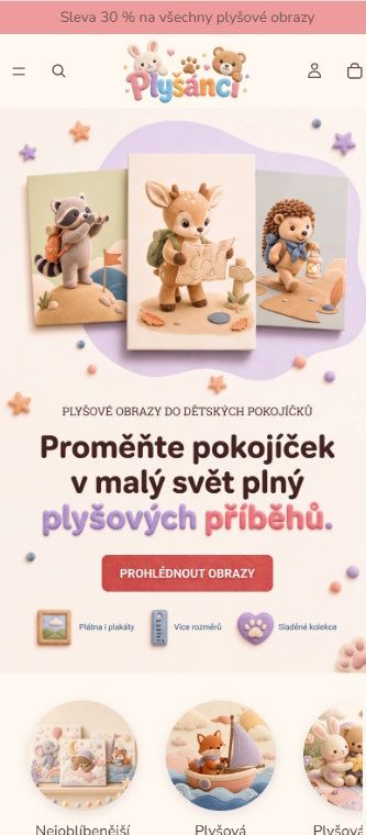 Prémiový automatizovaný e-shop Plyšánci.cz